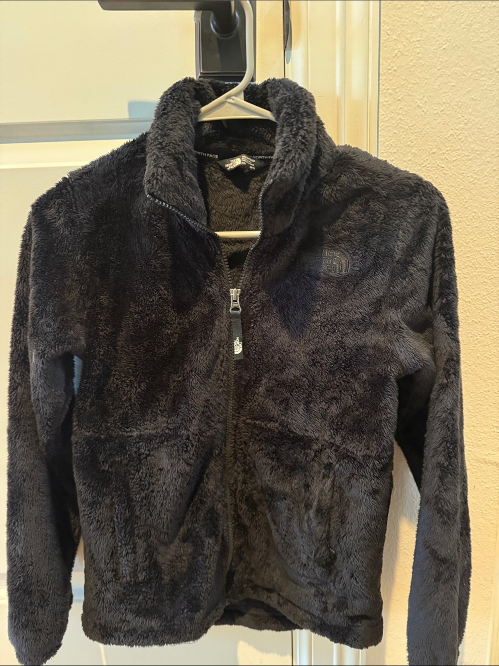 The North Face Kids Fuzzy Full-Zip Jacket in Dark Gray